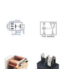 5 Pin 12V 30A Micro Relay 4 Pack – Small Multi-Purpose Automotive Starter Relay