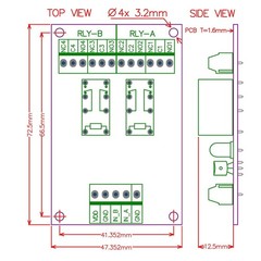 Electronics-Salon 2 DPDT Signal Relay Module Board, DC 5V Version, for Arduin…