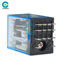 MY4NJ 12V/24V/110V/220V Coil Power Relay DIN Rail Mounted 14Pin 4PDT /Socket