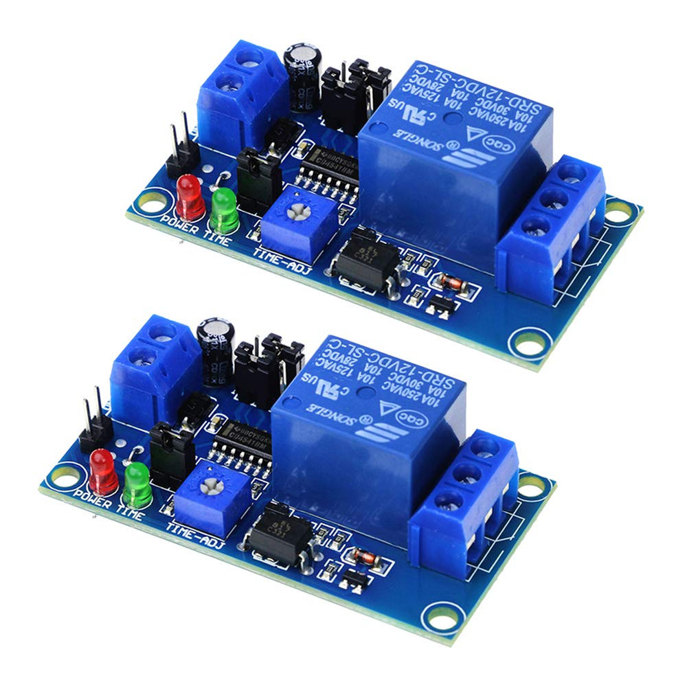 2PCS DC 12V Delay Relay Switch Turn on off Switch Module with Time Timer Timi…