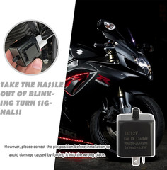 2PCS 12V LED Flasher Relay 2 Pin,Adjustable Turn Signal Relay for Repairing Moto
