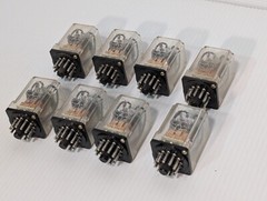 Lot of 8: Omron MK3P-5 General Purpose Ice Cube Relays, 24VDC, MK3P5