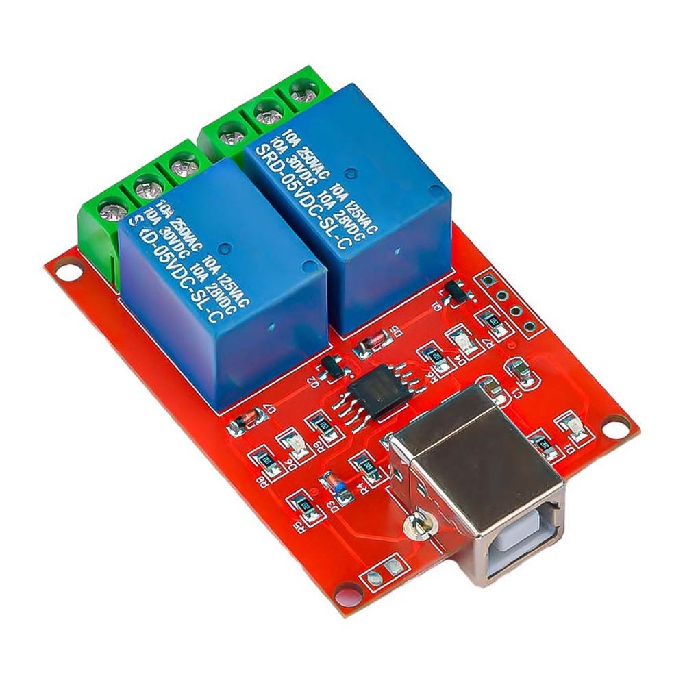 Relay Module 2 Channel PCB DC 5V Programmable Computer Control For Smart Home
