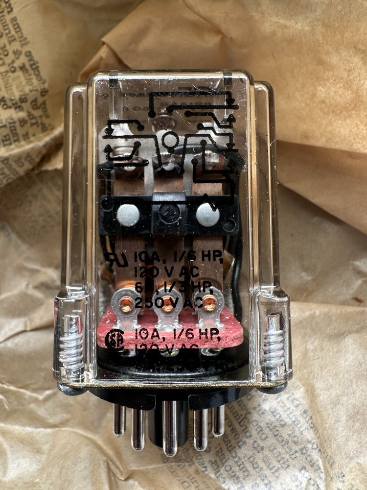 Potter & Brumfield KRP14AG General Purpose Relay 3PDT 24V AC Coil 10A