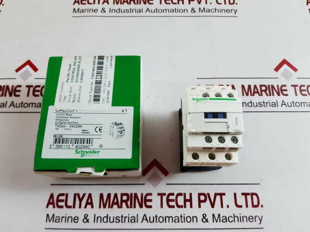 Schneider electric cad 50 control relay cad50f7