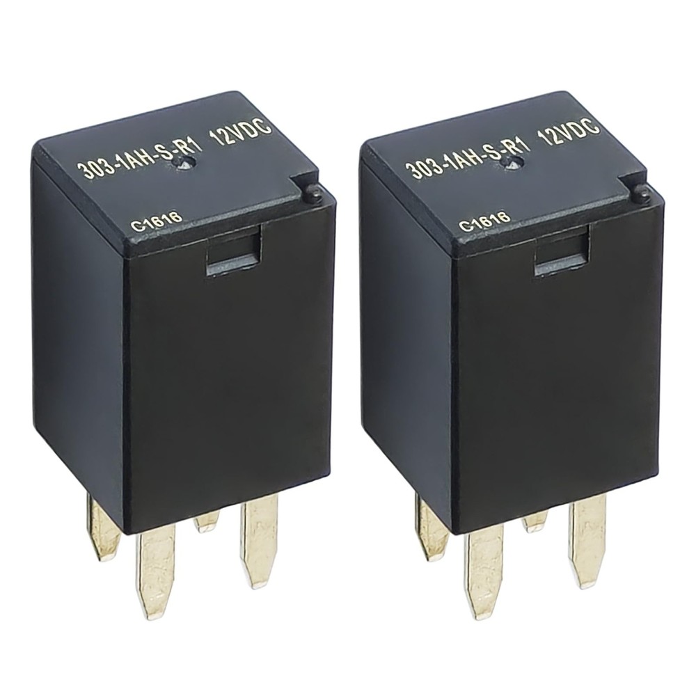 2 PCS 12VDC 20A 4 Pin Mini Micro Automotive Relay Fits PA6TGF30 Switch