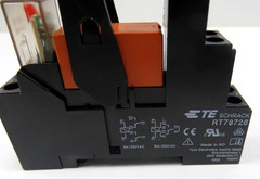 Schrack RT314024 Relay w/ Schrack RT78726 Socket & EM-18