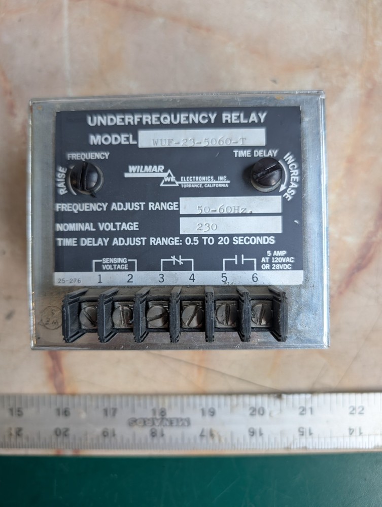 WILMAR WUF-23-5060-T UNDERFREQUENCY RELAY 50-60HZ 230V