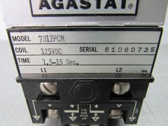 Agastat 7012PCM Timing Relay 125VDC 1.5-15 Sec