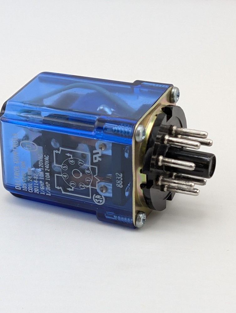 Deltrol Control 8 Pin Relay 24VDC @ 10 Amps