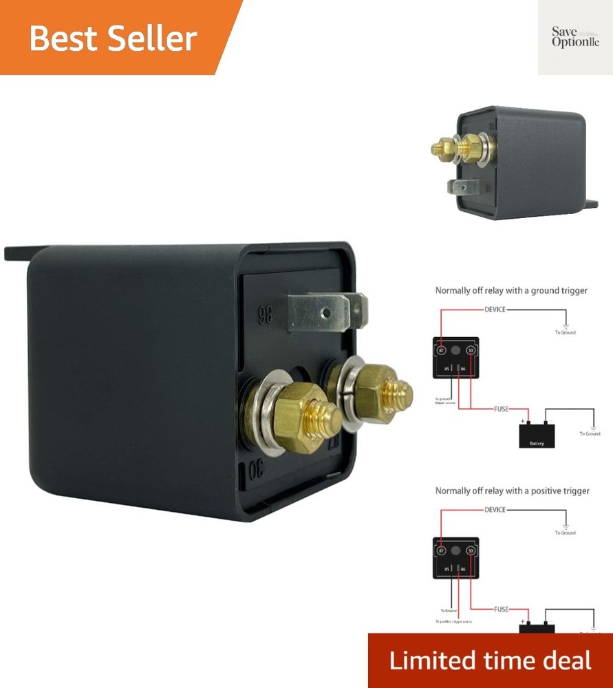 Relay 120A, 12V Continuous Duty SPST 4-pin High Power Relay