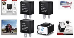 4PCS 12V Adjustable Flasher Relay Set for Motorcycle Turn Signals & Hazards