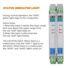DC Signal Isolator Din Rail 4-20mA 0-10V 500Ω Current Voltage Converter Splitter