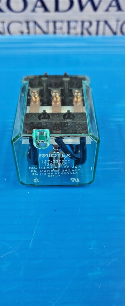 MidTex – 157-23T200 3-Pole Power Relay 120-600V AC 10A 3PDT BIN#5