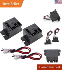 Durable 2PCS 30A SPST Power Relay Coil AC 120V with Flange Mount & Quick Connect