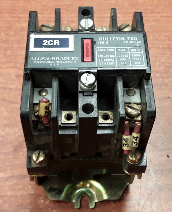 Allen-Bradley Bulletin 700 Type N AC Relay, W/AB 700N200A1 Ser. C