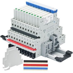 10Pcs Miniature Electromagnetic Relay 24V Coil SPDT 1NO 1NC for PLC, Din Rail