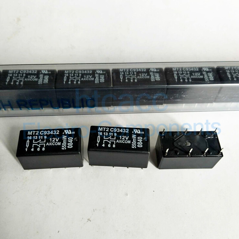 MT2C93432 AXICOM Non-Latching Relay 2A 12VDC 550mW 8 Pins (Pack of 5)