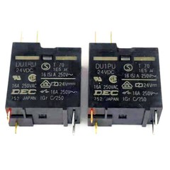 2PCS DU1PU 24VDC Power Relay 16A 250VAC 4Pins