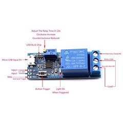DZS Elec 5V-30V 1 Channel Wilde Voltage 0-24s Adjustable Delay Internal/Exter…