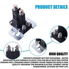 80-Amp Relay 12V Amp Relay Battery Isolator Great for Car, Boat, RV, and Moto…
