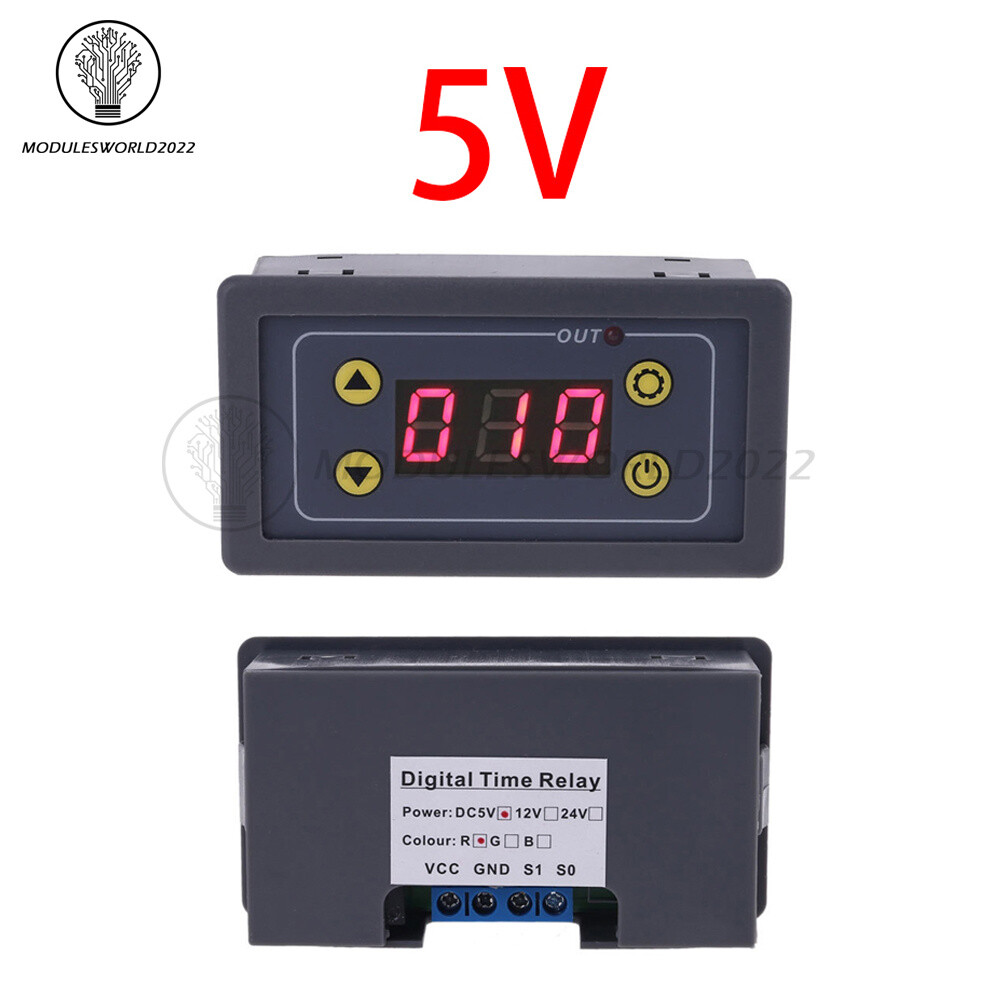 Delay Time Relay Module Timing Delay Cycle Switch Timer 5V 12V 24V 110V-220V