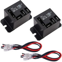2pcs Power Relay Dc12v Coil 30a Spdt1no 1nc 120 Vac With Flange Mounting And 1