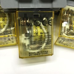 Lot of 3 Idec RH2B-U Ice Cube Control Relay 24VDC Coil, DPDT 10A 240VAC w/Socket