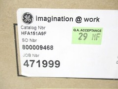 GENERAL ELECTRIC HFA151A9F NSMP