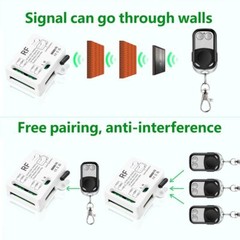 Radio Relay Remote Control Switch 433MHz 220V 230V 2 Channel Receiver with…