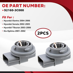 Turn Signal Bulb Holder Socket Set for Hyundai Kia Vehicles 92160 3C000
