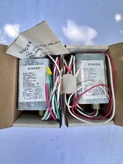 2 Vintage SINGER Relay Double Pole 5262-C 240V 25A NOS Open Box Never Used