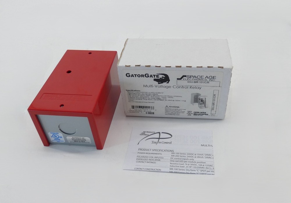 Space Age Gator Gate SSU-MR-101/C/R Multi-Voltage Control Relay 120-230VAC 24…