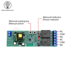 AC220V 1/2/3 Channel WIFI Smart Switch Relay Module Jog Self Locking Interlock