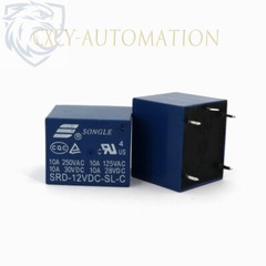 100Pcs DC12V SRD-12VDC-SL-C Blue 5Pin PCB Mount 10A SPDT Mini Power Relay *