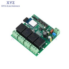 AC 220V Smart 4-channel WiFi Remote Control Relay Switch Module 433MHz Tuya APP