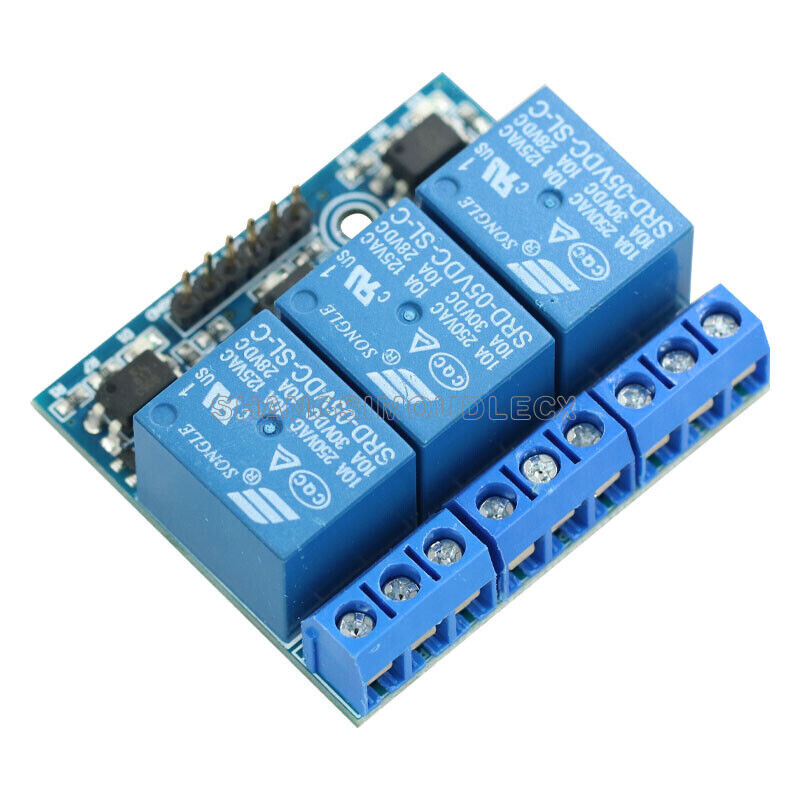 DC 3.3V 5V 3-Channel Relay Module With Optocoupler Isolation Compatible Signal-