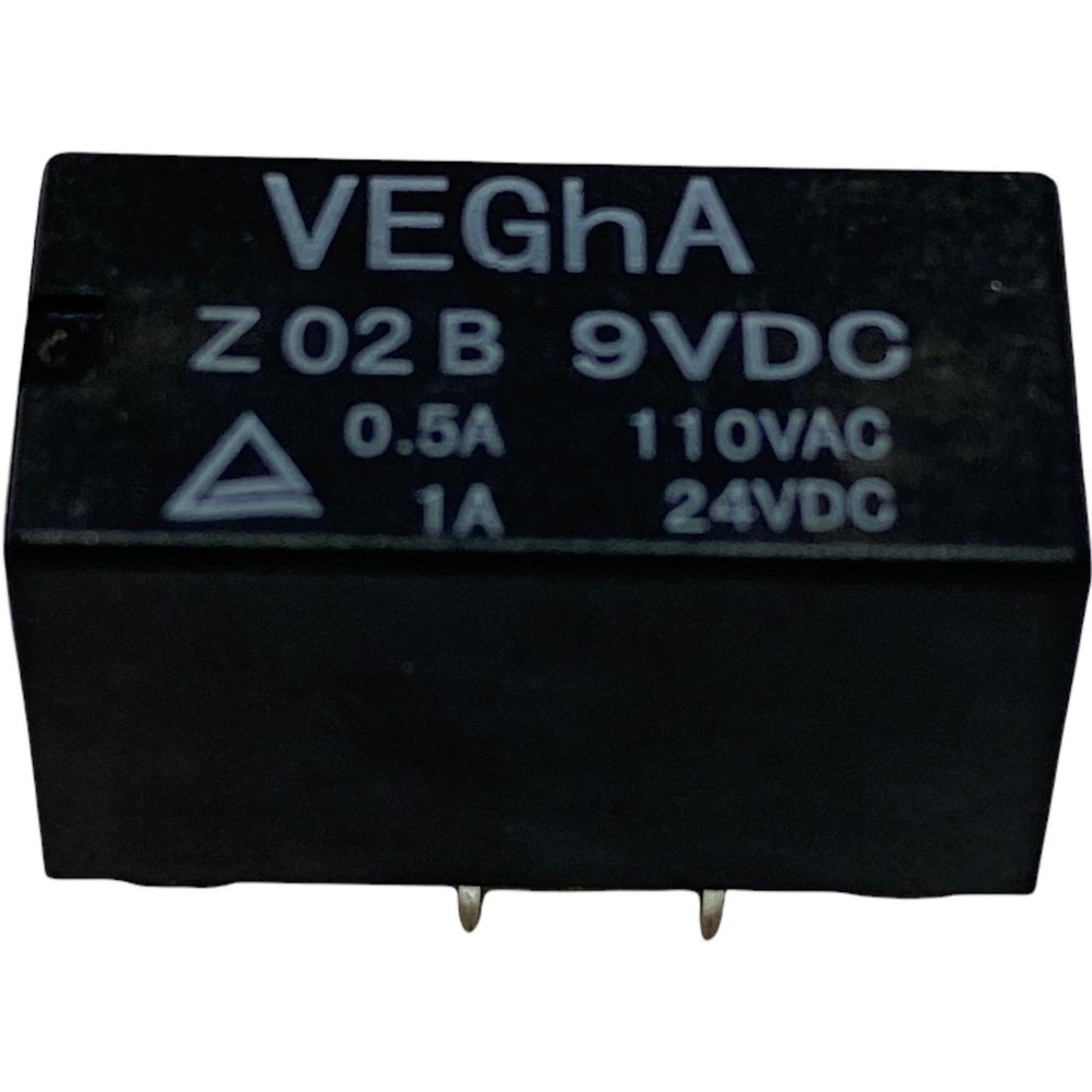 Z02B9VDC Vegha 9Vdc 9V DPDT Relay 0.5A/110Vac 24Vdc/1A