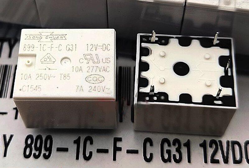 1Pce 899-1C-F-C G31 12VDC 10A General Purpose Relay 5Pins