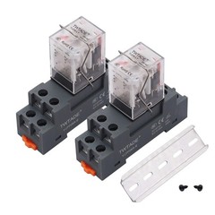 Electromagnetic Power Relay, 8-Pin 10 AMP 24V AC Relay 24V, 8PIN-10A-2PCS