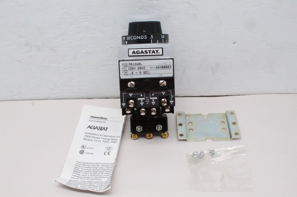 AGASTAT 7012ABL Timing Delay Relay .5-5 sec – 120v 60HZ