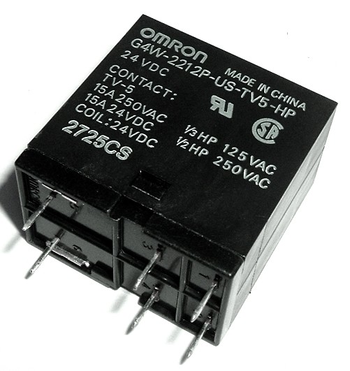 G4W-2212P-US-TV5-HP-DC24 OMRON SEALED GENERAL PURPOSE HIGH POWER RELAYS PCB 15A