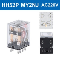 US Stock 2x DPDT MY2NJ MY2N-J HH52P JZX-22F 220V 240V AC Coil Power Relay 5A CE
