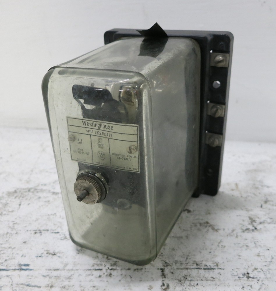 Westinghouse 292B403A28 Type SC-1 Current Relay 0.5-2 Amp SC1