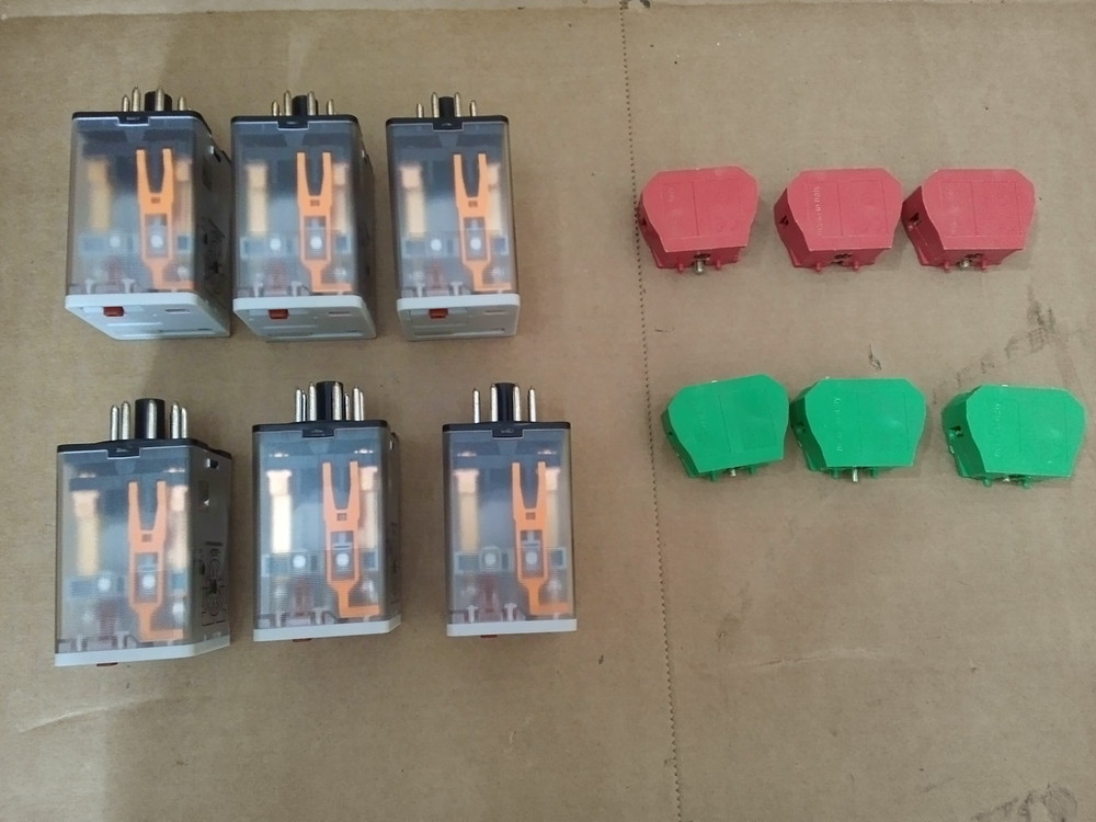 AutomationDirect 750R-2C-24A Relay w/ ECX-1040 &1030 Contact Block Lot of 6