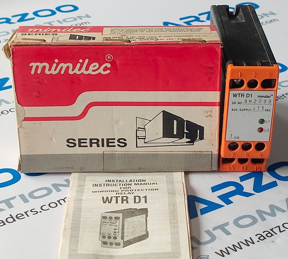 NEW MINILEC WTR D1 WINDING TEMPERATURE PROTECTION 415V AC RELAY WTR-D1
