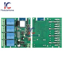 DC/AC7~32V 433MHz 4Channel Tuya Wireless RF Relay Remote Control Switch Receiver