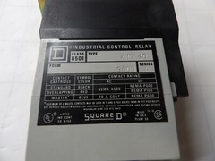 NEW SQUARE D 20 AMP CONTROL MASTER RELAY 600 V AC/DC 208 V COIL 8501XM040