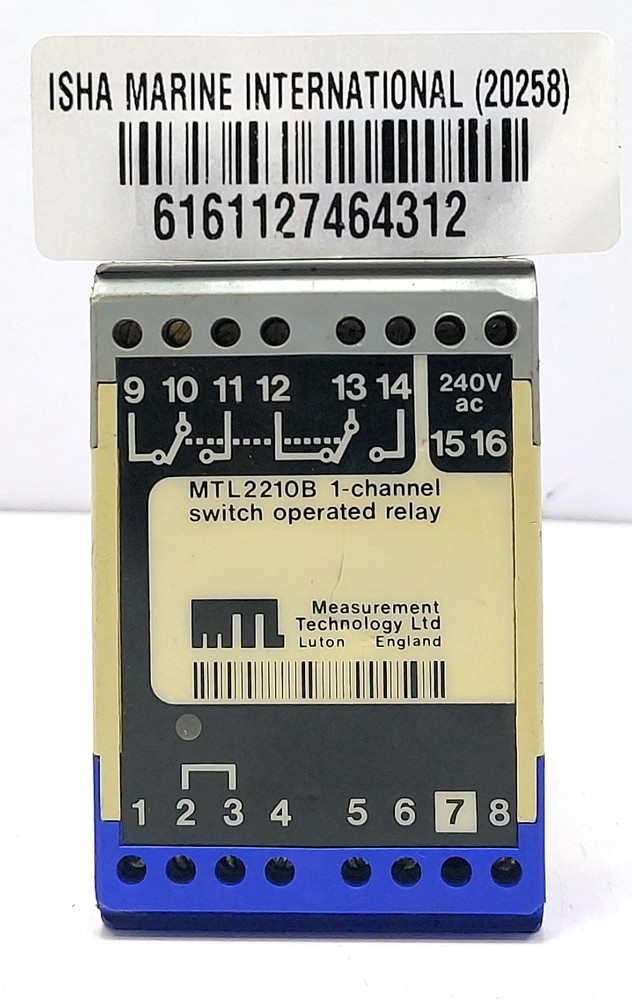 Measurement Technology Ltd. MTL2210B 1-Channel Switch Operated Relay