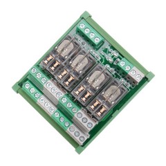 GEYA 4 Channel Omron Relay Module 2NO2NC DPDT PLC Relay Interface AC/DC 12/24V